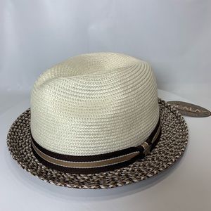 Scala Panama Fedora Hat Woven Braid Band